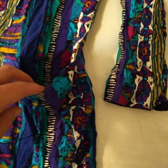 Vintage ZZ Michaels Abstract Pattern Summer Blazer - Picture 5 of 12